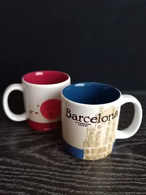 Rare Starbucks Barcelona Espresso Coffee Cup Set 2015 Demitasse Cups 3fl Oz Mint • £9.51