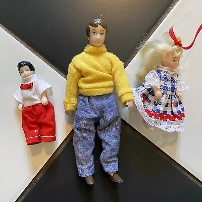 Vintage Horsman 1988 Dolls House Dolls Small Mini Dad & Children • $9.93