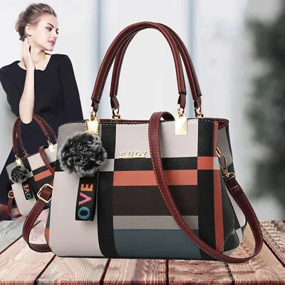$78.74 • Buy Women Tote Burgundy Handbag Genuine Fashion Shoulder Purse Satchel Crossbody Bag