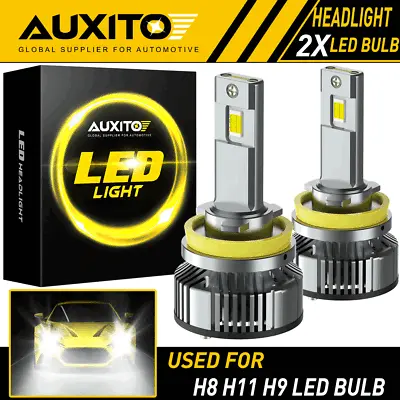 AUXITO LED Headlight H11 Low Beam Bulb Canbus Kit 24000LM Ultra Bright Y19 EOA • $45.99