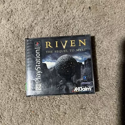Riven: The Sequel To Myst Sony PS 1 Complete Tested Working 1997 5 Clean Discs  • $24.99