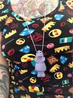 1981 Vintage Mcdonalds Grimace Pen Topper Necklace • $15