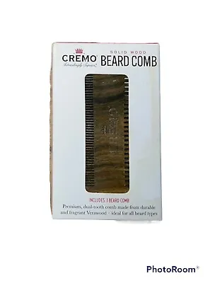 Cremo Solid Verawood Beard Comb Natural Woodsy Scent All Beards Types ** READ** • $9.10