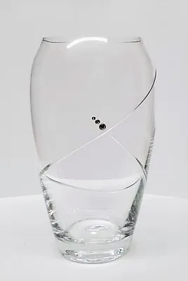 Dartington Crystal Rhumba Barrel Vase Medium 23 Cm Stunning VVGC • £41.95