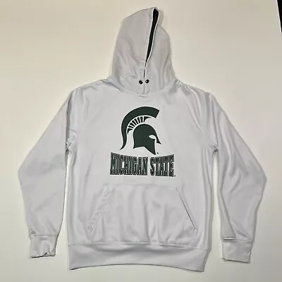 Michigan State Spartans Sweater Adult Large White Hoodie NCAA Logo Men • $17.25