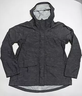 PrAna Women's Charcoal Maritime Rain Jacket Size S Hooded Waterproof Seam Sealed • $30