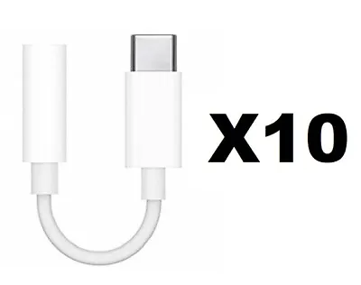 Lot Of 10 USB C To 3.5MM Audio Adapter - USB Type C To AUX Headphone Jack • $44.99