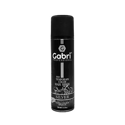 Gabri Professional Pro Temporary Colour Hair Spray Silver (150ml) Wash Out Dye • £7.99