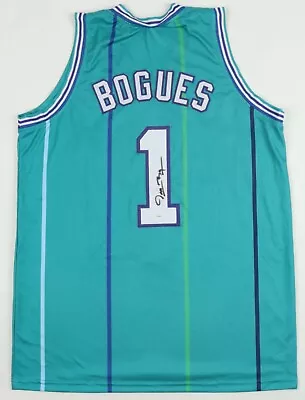 Muggsy Bogues  Signed Autographed Charolette Hornets  Blue Nba Jersey. • $199.95