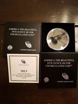 2013 P Great Basin 5oz Silver US Mint Box Coa & Capsule ( NO COINS ) • $30