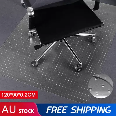 Chair Mat Carpet Hard Floor Protectors Home Office Room Desk PVC Mats 120X90 • $23.66