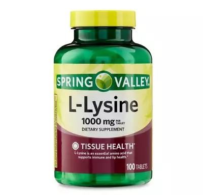 Spring Valley L-Lysine Tablets 1000 Mg 100 Count • $8.99