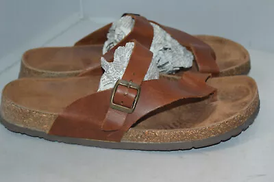 Mens Slip On Sandals Mules Footbed Summer Sliders Toe Post Shoes Size UK 9 • £9.99