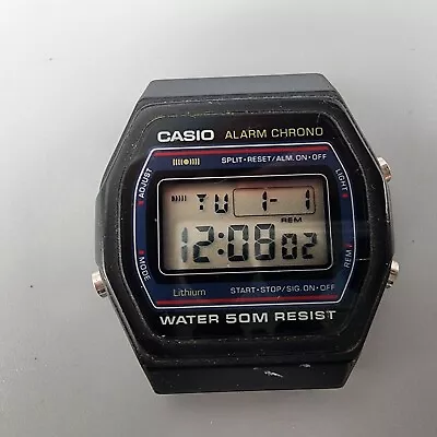 VTG Casio W-26B Watch Men Black Digital Alarm Chrono 37mm Octagon New Battery • $29.99