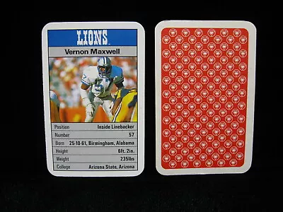 1987 Vernon Maxwell Detroit Lions  Ace Fact Pack  United Kingdom #57 • $5.95