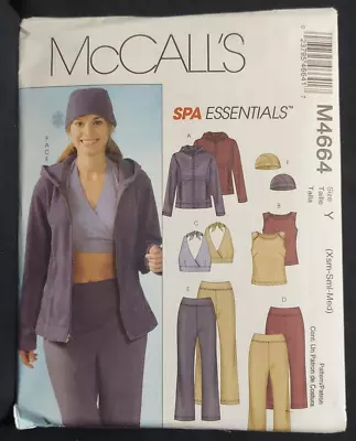 McCall's M4664 Spa Essentials Sewing Pattern Misses Knits Szs XS-S-M New 2004 • $12.99