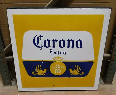 Corona Extra Beer Metal Table Porcelain Top #70-Mexican-Restaurant-30x30-Vintage • $179.97
