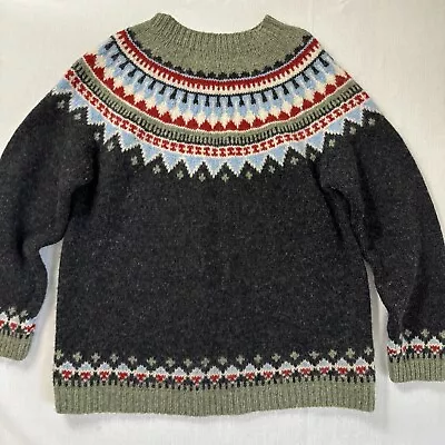 Vintage Eddie Bauer Sweater Women’s Large Fair Isle Wool Ski Nordic • $33.96