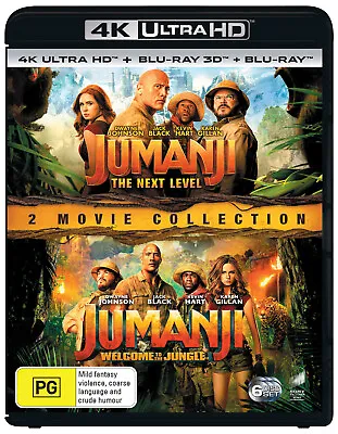 $49.95 • Buy Jumanji (2017) / The Next Level (2019) (6 Disc) [4K Ultra HD/Blu-ray 3D/Blu-ray]