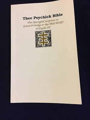 Thee Psychick Bible Scriptures OV Genesis P-Orridge Thee Third MIND OV Psychic • $250