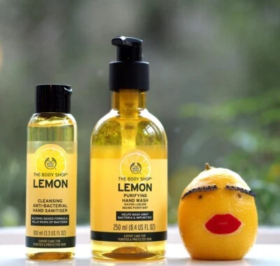 £8 • Buy Body Shop Lemon Hand Care Duo Hand Wash And Sanitiser. New Discontinued Line