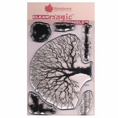 £5 • Buy Woodware A6 Clear Cling Stamps - FRS679 Old Oak Tree