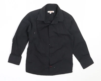 £5 • Buy Blue Zoo Boys Black  Polyester Basic Button-Up Size 6 Years Collared   