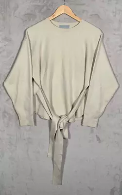 MODERN CITIZEN Nara Tie Front Knit Sweater Sandy Taupe {VV41} • $15.40