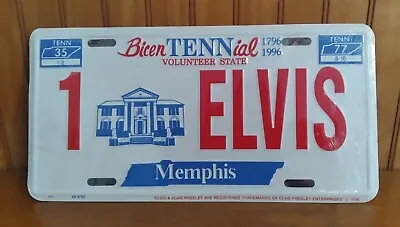  1996 Elvis Presley Metal License  Plate ~Bicentennial Memphis ~ Mint Condition  • $19.96