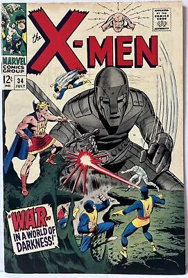 High Grade Marvel X-Men #34 1967 Minor Key First 1st Appearance Tyranus *VF* • £56.76