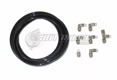 $49.95 • Buy Nickel Plated PUSH LOCK Black Vacuum Fitting Kit For Turbo, Wastegate & Solenoid