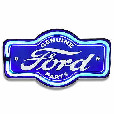 Ford LED Neon Lighted Sign 17  Marquee Shape For Home Garage Bar Or Man Cave • $39.99