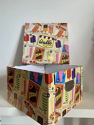 Walls Official Merchandise Foldable Storage Box Vintage Style Ice Cream Advert • £34.99