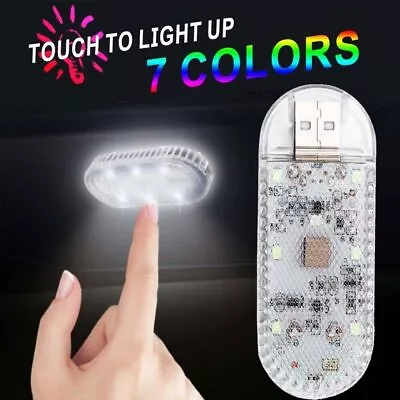 1x USB LED Car Interior Parts Decor Light Touch Key Neon Atmosphere Ambient Lamp • $3.99