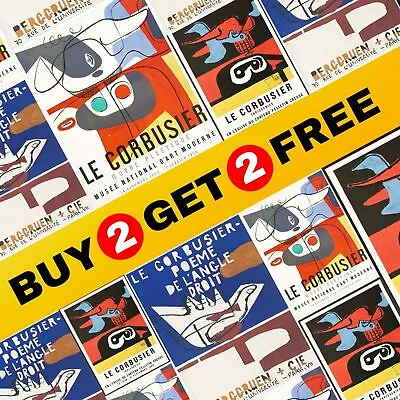 BUY 2 GET 2 FREE - Le Corbusier Art Exhibition Posters - Abstract Art Home Decor • £9.95