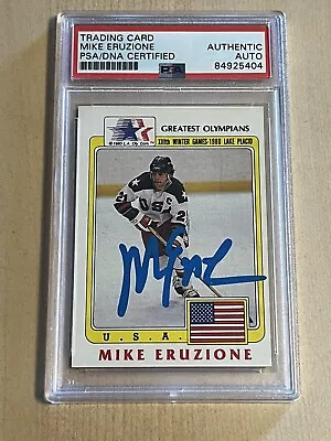 MIKE ERUZIONE Signed 1983 Topps Greatest Olympians Card RC ROOKIE AUTO PSA/DNA • $99.99