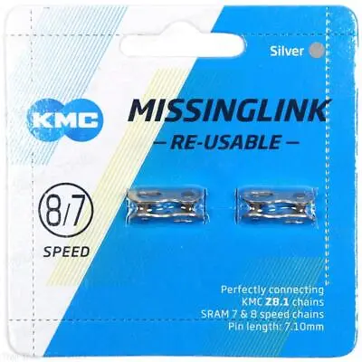 Two (2) Pack KMC 7.1mm 8/7-Speed Missinglink Bike Chain Links Fit SRAM KMC Z8.1 • $8.50