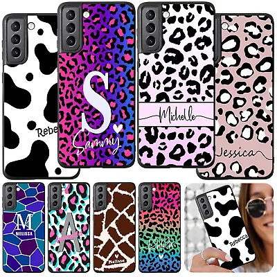 Animal Print Personalised Case For Samsung Galaxy S24 S23 FE S22 S21 Phone Cover • £5.51