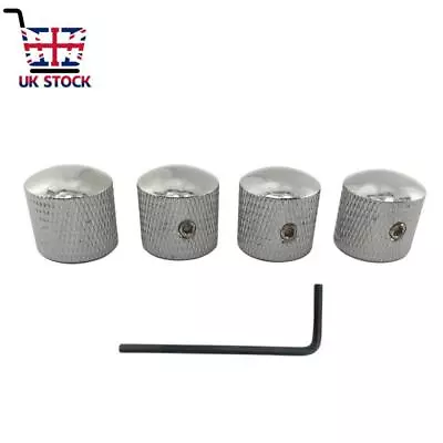 4Pack Metal Electric Guitar Bass Volume Tone Control Knobs With Wrench Tool F • £9.78