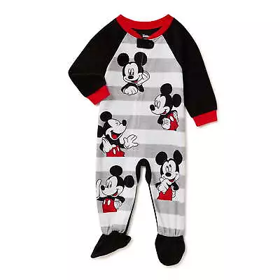 MICKEY MOUSE DISNEY Footed Pajamas Blanket Sleeper NWT Toddler's 2T 3T Or 4T $28 • $18.99