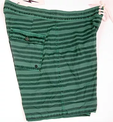 Lightning Bolt Board Shorts Viridis Green Stripe  • $18.84