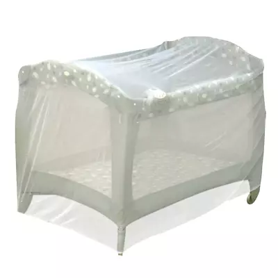 Baby Playpen Netting Universal Size White Pack N Play Mosquito Net Tent Play • $19.86