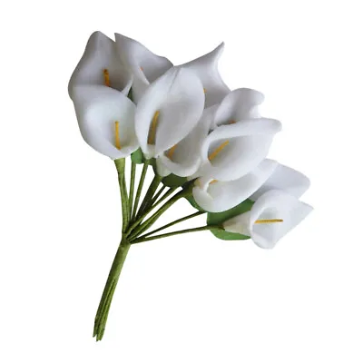 Artificial Wedding Flower Spring Flowers Arrangement Calla Lily Bridal Bouquet • £3.78