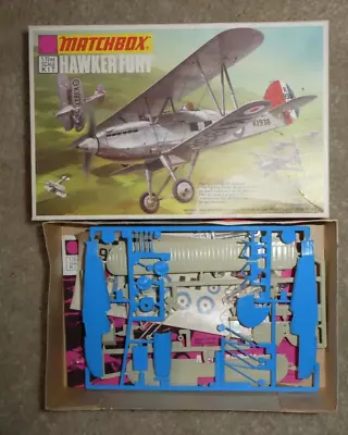 Vintage 1:72 Scale Matchbox Hawker Fury Airplane Model Kit NIB PK-1 • $19