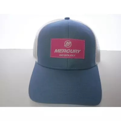 Authentic Mercury Marine Trucker Hat Ladies Steele Blue/ White Mesh • $23