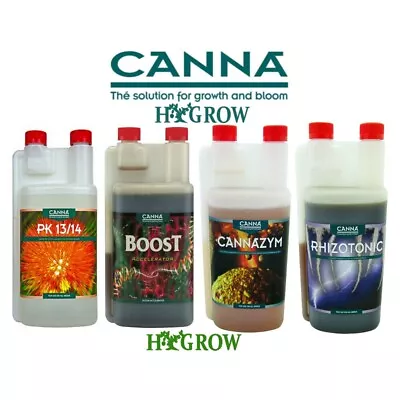 Canna Additives Boost Rhizotonic Pk 13/14 Cannazym Flush Start Calmag 250 1l 5l • £16.95