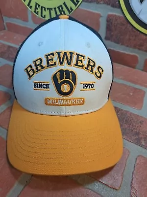 Milwaukee Brewers Fan Favorite Cap Adjustable Hat Blue Yellow One Size Fits All • $9.99