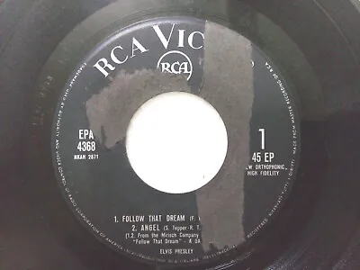 ELVIS PRESLEY EPA 4368  RARE SINGLE 7  45 ITALY Record G+ • $255