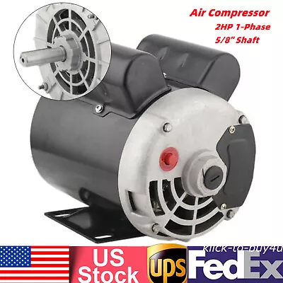 2 HP SPL Compressor Duty Electric Motor 3450 RPM 56 Frame 5/8  Shaft 115/230V US • $129