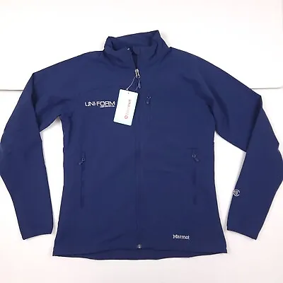 Marmot Tempo Jacket Womens Medium Arctic Navy Full Zip Secure Pockets Stretch • $46.64